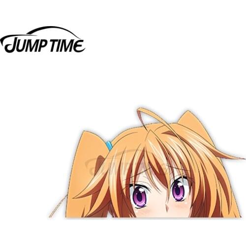 Jump Time High School DxD Shidou Irina 48 Cute Anime Girl Peeker Vinyl Decal Window Waifu Car Stickers