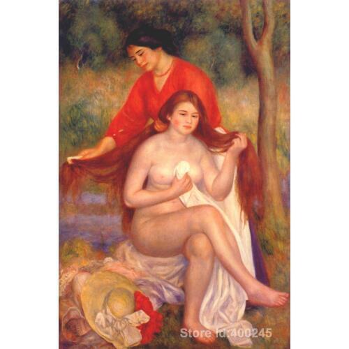 Bather and maid (The Toilet) Pierre Auguste Renoirs famous paintings art reproduction High quality Hand painted