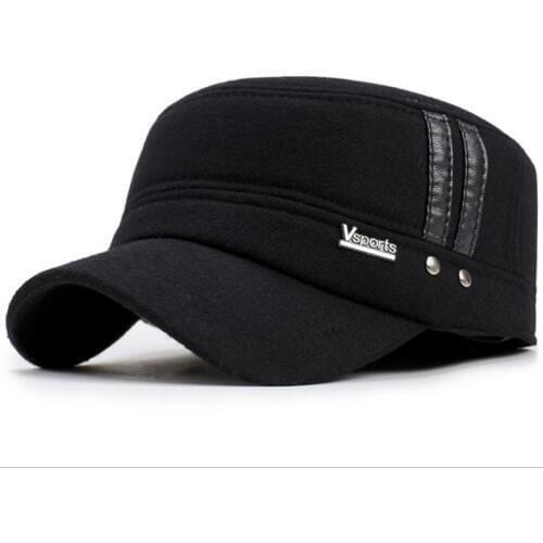 XdanqinX Winter Men Warm Military Hats Adjustable Size Mens Earmuffs Cap 2019 New Fashion Brands Caps Mens Flat Cap Dads Hat