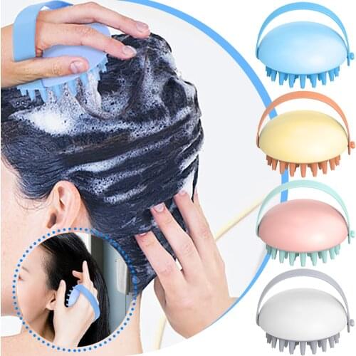 Shampoo Brush Body Scalp Head Scrubber Massager Silicone Comb Head Bath Washing Shower Prevents Hair Loss Body Brush