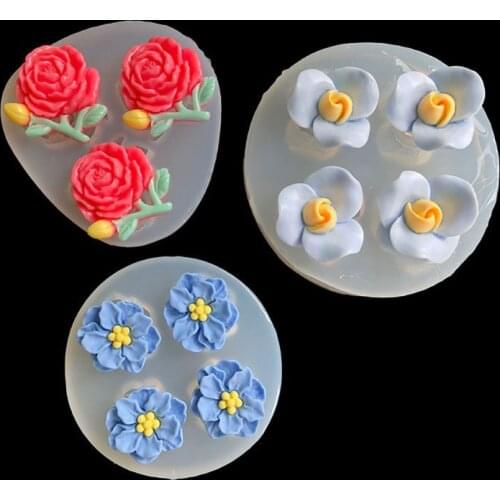 DIY Flower Epoxy Resin Casting Molds Rose Cuckoo Camellia Floral Silicone Mould