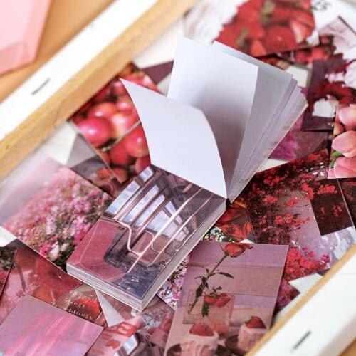 Umfinger 50sheets Ins Style Sticker Book Washi Paper journal DIY Material Decoration Sticker Memo Pad Scrapbook Stationery