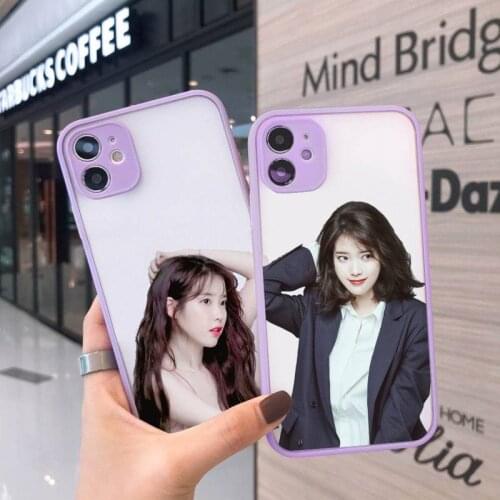 IU Korean singer Phone Cases Matte For iPhone 12 Mini 11 Pro XR XS Max 7 8 Plus X Hard PC Back Cover