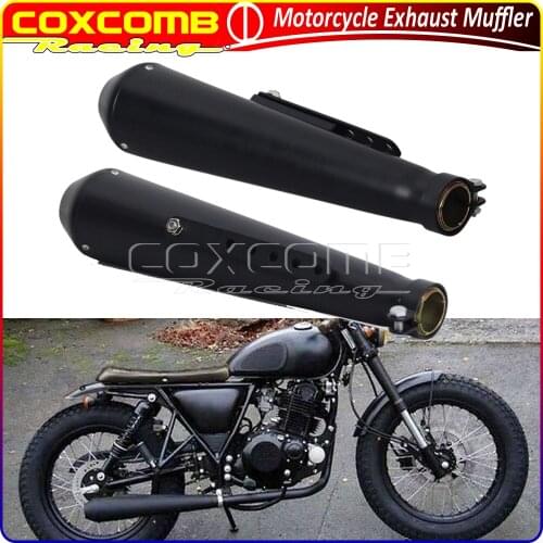1Pair Universal Motorbike 17.5" Exhaust Muffler Silencer Pipe 1 5/8" &1 1/2"& 1 7/16" For Harley Honda Cafe Racer Bobber Chopper