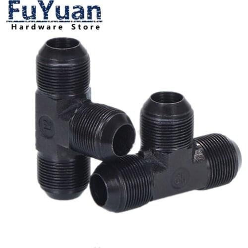 1pcs High-pressure Oil Tubing Hydraulic D-type Metric Tee Joint Male thread M16/18/22/27/30 74Degree Cone Flared Tee Adapter