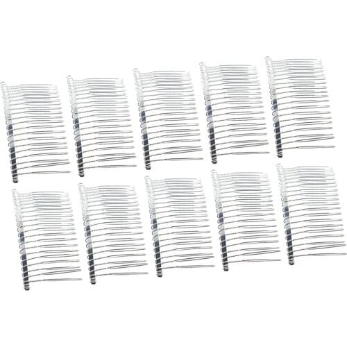 10 Pcs DIY Blank Metal 20s Teeth DIY Metal Wire Hair Clips Combs Bridal Wedding