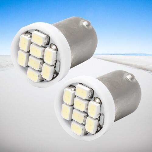 10pcs High Quality T4W BA9S 8 SMD 1206 LED Interior Light 3020 8smd Wedge Auto Reading Dome Lamps Car Marker Light 8led DC 12V