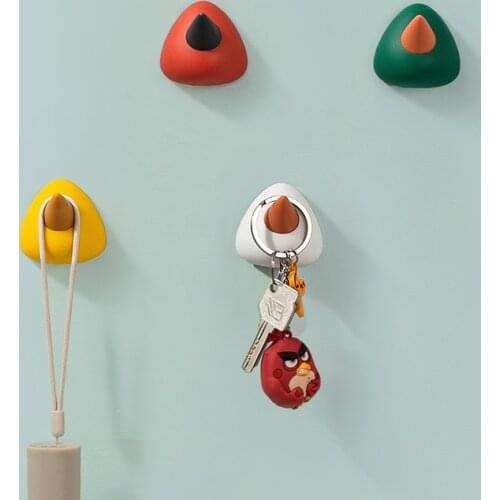 4 Pcs Bird Shaped Hooks Self-adhesive Key Hooks Bathroom Door Back Hook Household Decorative Hooks Kitchen Sundries Organizer