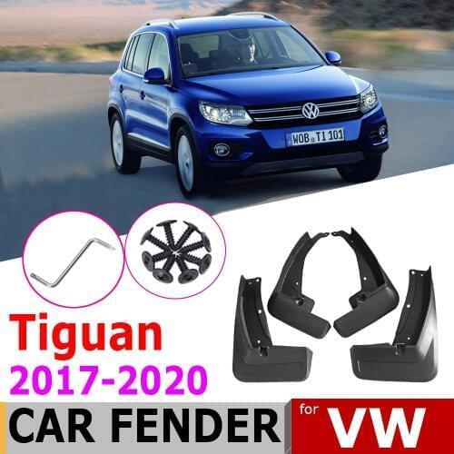 Car Mudflaps For Volkswagen VW Tiguan 5N MK2 2020 2019 2018 2017 Fender 4 PCS Mud Guard Flaps Splash Flap Mudguards Accessories