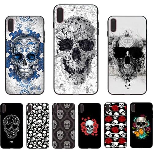 Skull Cool Art Design Mobile Phone Shell For Iphone 8 7 Plus X XR XS 11 Pro Max SE 2020 12 Mini 5 6S Case Soft side Hard Cover