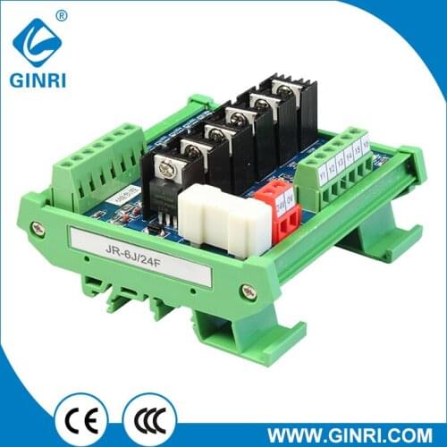 GINRI JR-6J relay Module Control Board Transistor module 6 channel terminal block PLC DC power amplifier board 24V free shipping