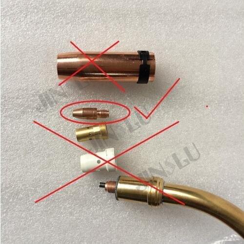 Contact tip M8x30 Cucrzr 0.8mm 10pcs for Binzel MB 401D 501D MB501 Mig Torch Gun Water Cooled 500A CO2 JINSLU