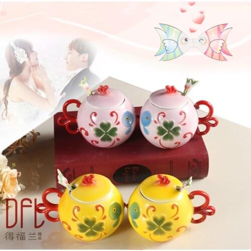 Bone China Cute Coffee Mugs Water Tea Cup with Spoon Cover Set Creative Coffeeware