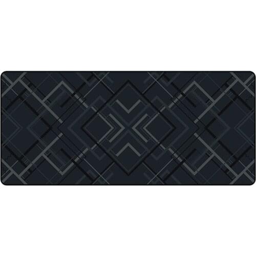 Geometric Square Black Mouse Pad With Seaming House Office Gaming Large Size Table Mat Environmental Rubber Anti Slip Mousepad