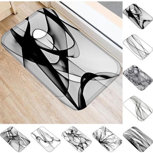 Abstract Pattern Kitchen Hallway Door Mat Entrance Rug Non-slip Bathroom Carpet Fashion