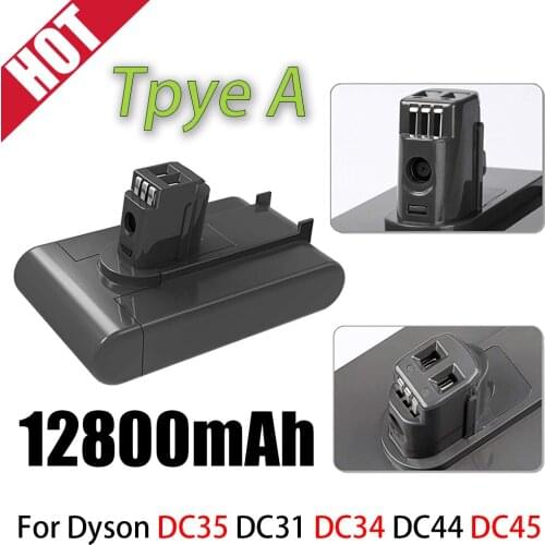 Batterie Li-ion 22.2V, 12800mAh, pour aspirateurs Dyson DC35, DC45 DC31, DC34, DC44, DC31 Animal, DC35 Animal,917083 01