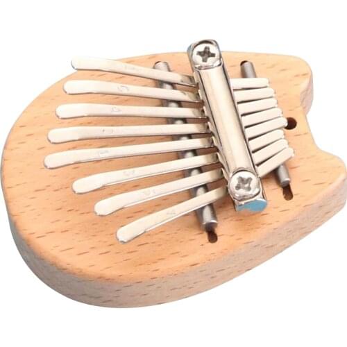 Mini 8 Keys Kalimba Percussion Musical Instrument Lightweight Mahogany Thumb Finger Piano Portable Music Elements