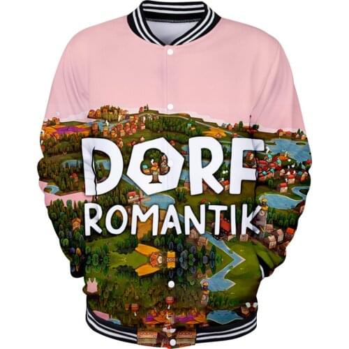 Trend Dorfromantik 3D Prints Baseball Jackets Women/Men Fashion Long Sleeve Jacket Hot Sale Casual Streetwear Clothes Kawaii Top