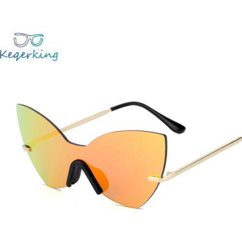 Fashion Vintage Sunglasses Polygonal Color Mask Goggles Women Luxury Cat eye Brand Design Mirror sun glasses lady Eyewear ZA-27