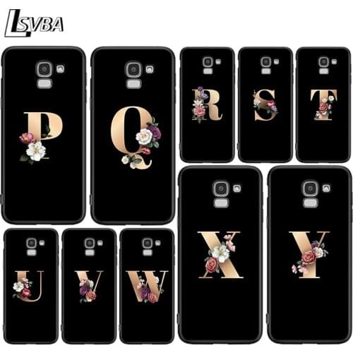 Fashion Letter Flowers For Samsung Galaxy J2 J3 J4 Core J5 J6 J7 J8 Prime duo Plus 2018 2017 2016 Silicone Phone Cover