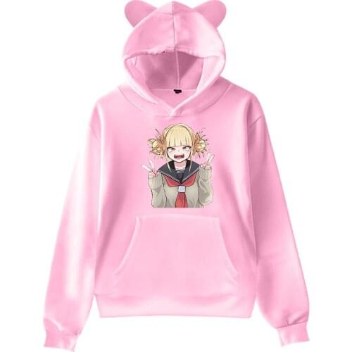 My Hero Academia Hoodies Boys Girl Sweatshirt Cat Ears Kids hoodie Fashion Casual Anime Tops Kids Size 100-160