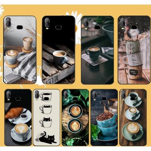 PENGHUWAN A cup of coffee Black TPU Soft Phone Case Cover For Samsung A10 A20 A30 A40 A50 A70 A71 A51 A6 A8 2018