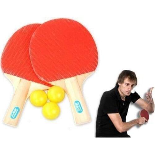 Table Tennis Set 2 Pcs Table Tennis Racket 3 Pcs Ping Pong Ball Fun Play Set