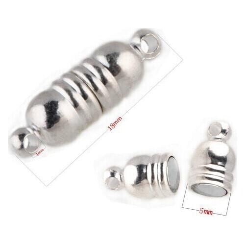 Wholesale! 18*5mm Strong Magnetic Clasp Jewelry Findings Bead Fit Necklace