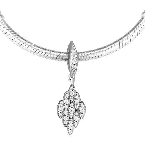 Fits for Pandora Charms Bracelets Cascading Glamour Beads with Clear CZ 100% 925 Sterling Silver Jewelry Free Shipping