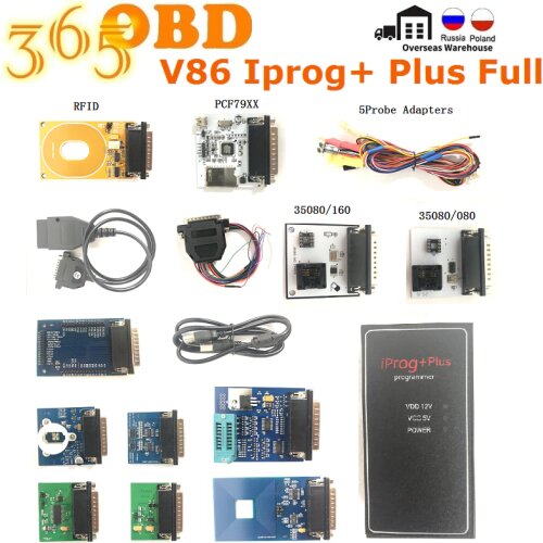 New Full Set IPROG+ Plus 777 ECU Programmer IPROG Pro Support IMMO+Airbag Reset Replace Carprog Tango/Digiprog Full Adapters