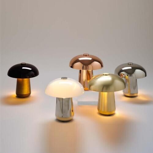 Nordic Mushroom Table Lamp Creative Luxury Iron Desk Lamp Home Table Light for Bedroom Study Reading Beside Lamp Deco Luminaire