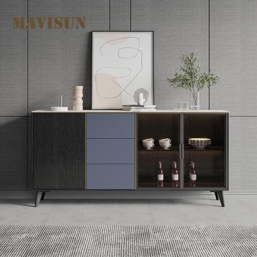 Nordic Rock Board Sideboard For Dining Room Modern Minimalist Storage Cabinet Tea Cabinet Living Room Wall Cupboard Household