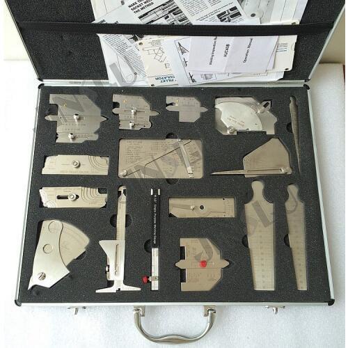 16 piece Welding Gauge Stainless Steel Welding Measure Gauge Kits Combine Suit