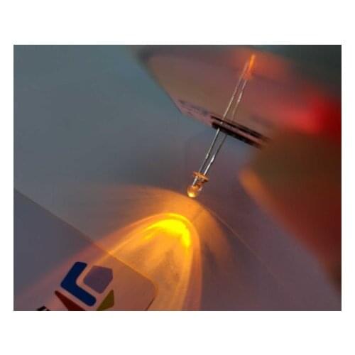 LED light-emitting diode 3mm white hair yellow highlight long feet 3mm yellow light highlight 3mm transparent white hair yellow