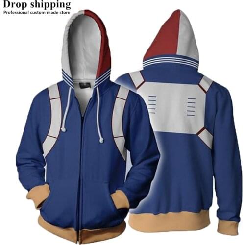 Anime My Hero Academia Todoroki Shoto 3D Hoodies Sweatshirts For Men Women Tracksuits Fashion Brand Hoodie Coats Hoody Tops