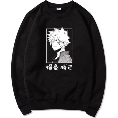 Kawaii My Hero Academia Hoodies Men Women Loose Fleece Sweatshirt Harajuku Japan Cartoon Pullover Hip Hop Long Sleeve Tops