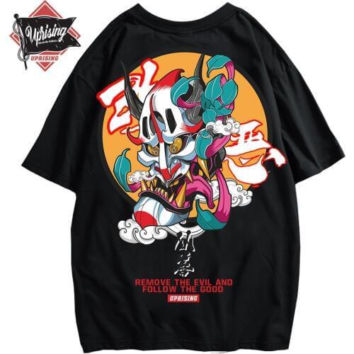 UPRIISING harajuku TEE Tide brand street personality Ghost Hip hop T SHIRT Europe and America Short sleeve t-shirt