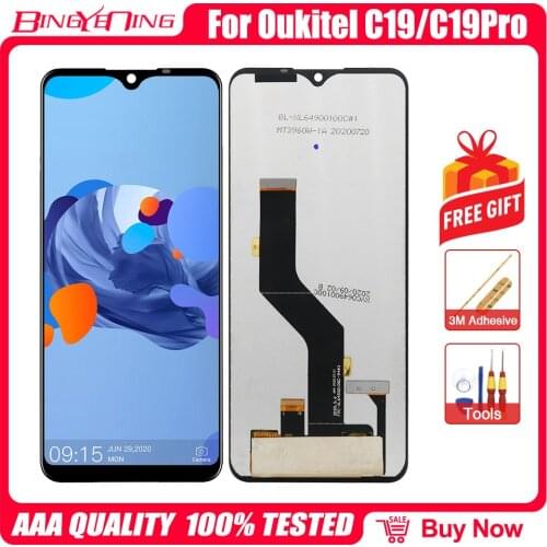Original For 6.49 Inch Oukitel C19/C19 Pro LCD&Touch Screen with Frame Digitizer display Screen Module Accessories Assembly