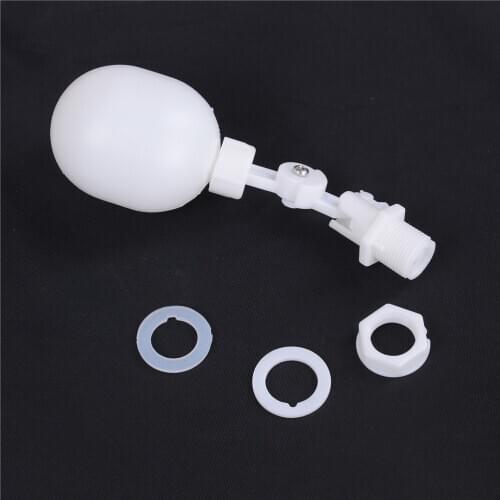 1PCS New White 3/8" Mini Plastic Float Valve Ball Aquarium Control Safety Check Switch for Water Tower Tank Adjustable