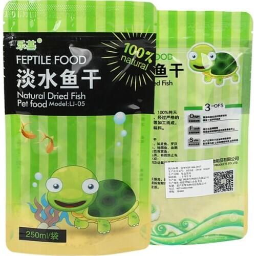 250ml/bag Fish Tank Freshwater Dried Fishes Turtle Feed Water Turtles Brazilian Tortoise Pet Food Calcium Supplement H58C