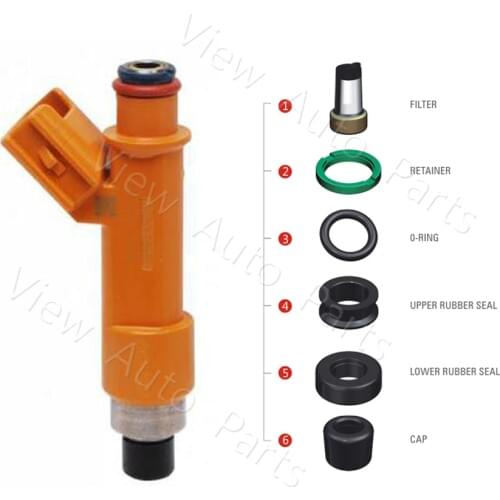 4 Sets Fuel Injector Repair Kits For 03-11Toyota Camry 10-12 LEXUS HS250H 2.4L including one Filter Removal Tool VD-RK-0209