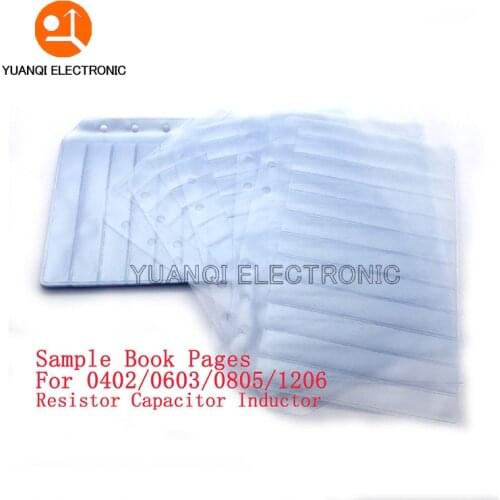 5pcs SMD SMT Resistor Capacitor Inductance Electronic Components sample book pages