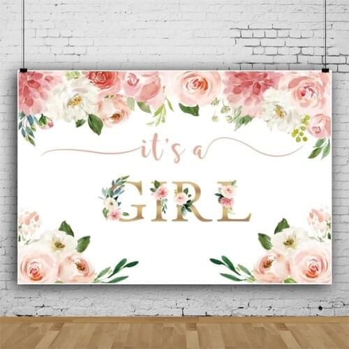 Butterfly Flowers Baby Shower Backdrops Artistic Photos Background Decorations for Kids Birthday Party Photography Props