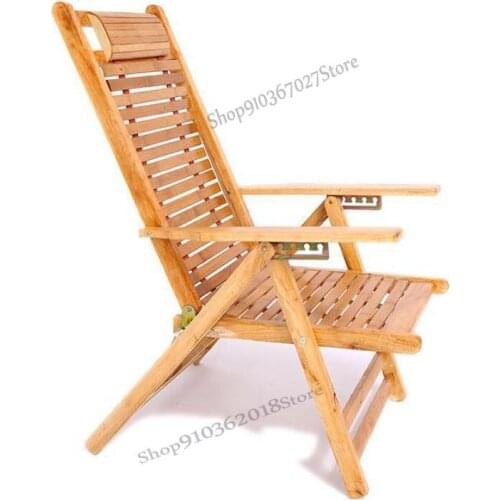 Bamboo recliner folding adult lunch break siesta lazy chair leisure summer elderly rocking chair home back chair