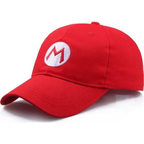 Baseball-cap Sun-Hat Hip-hop hat Super Mario-stitching Cosplay Accessories Christmas Gifts Mario Hats Dropshipping Whole Sale