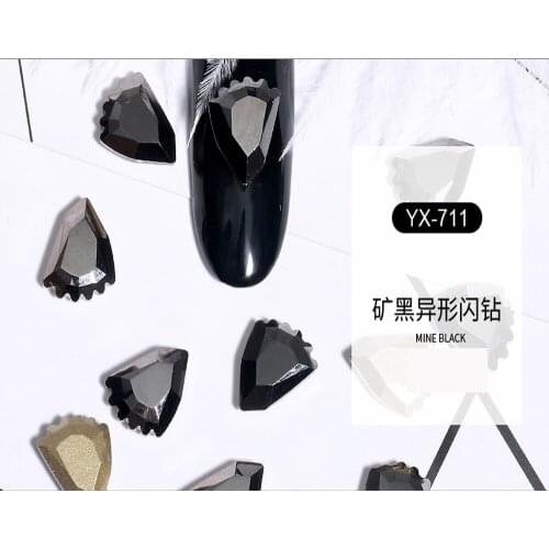 10 pieces Explosive color flat bottom diamond shaped net Red Nail Drill jewelry droplet flat bottom drill