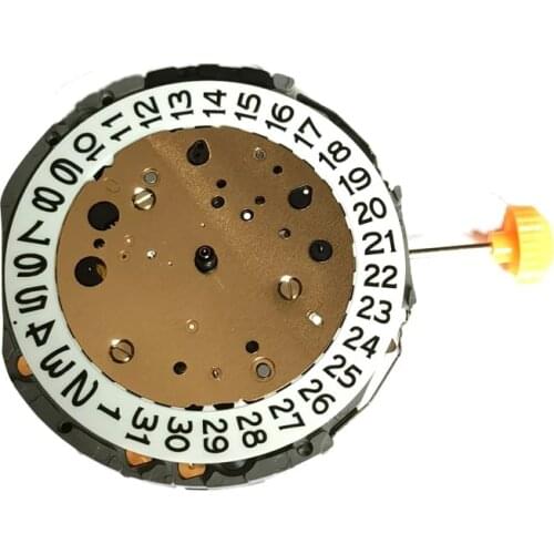 Watch Quartz Movement 6 Hands Date at 3/6 O'clock for Japan Miyota JS25 Watch Repair Parts Accessories with Battery