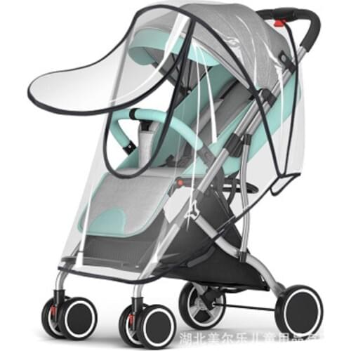 Stroller parts raincover Universal rain cover for baby pram Double open zipper rain cover