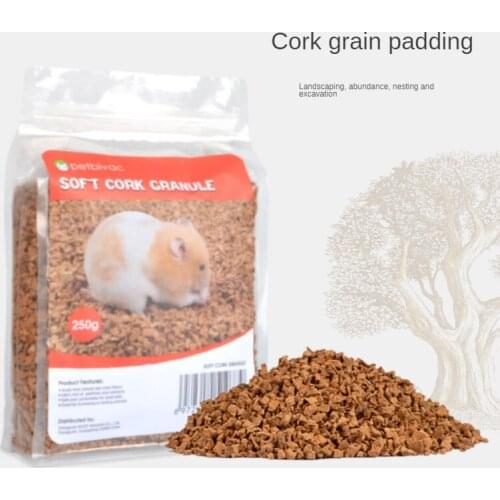 Hamster Cage Cork Pellets Litter Golden Silk Bear Dust-free Bedding Natural Oak Bark Hamster Litter Hamster Cage Landscaping