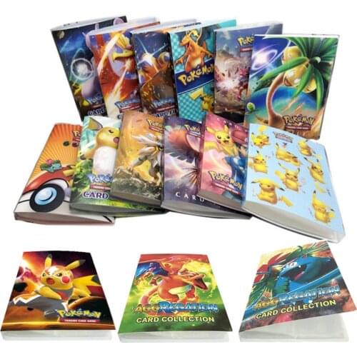 240Pcs Pokemon Card Holder Collection Notebook Game Card Playing Album Pokemones Cards Holder Novelty Gift For Kids